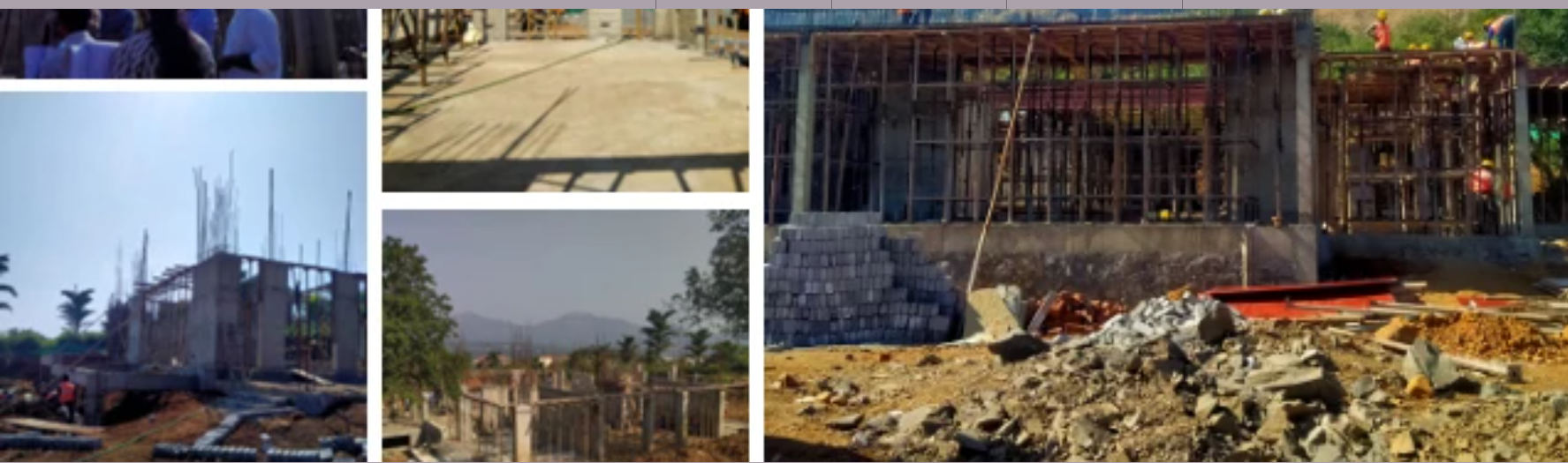 Photographs from site visits at the 6 AM villa construction