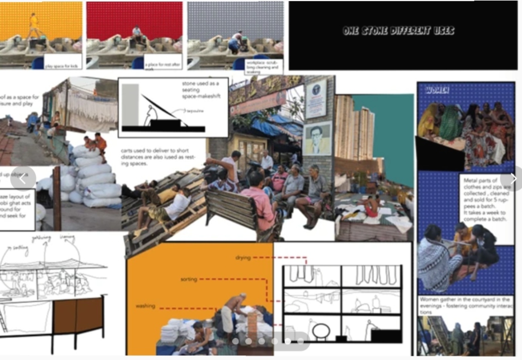 One stone different uses — play, rest and workplace study panel