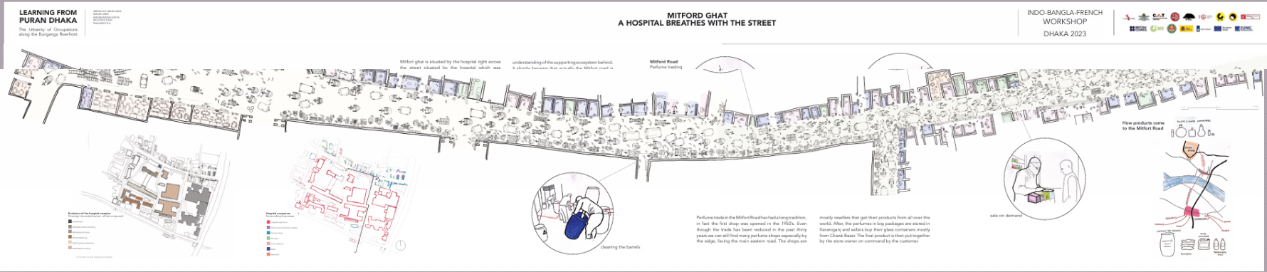 Mitford Ghat — a hospital breathes with the street, workshop panel